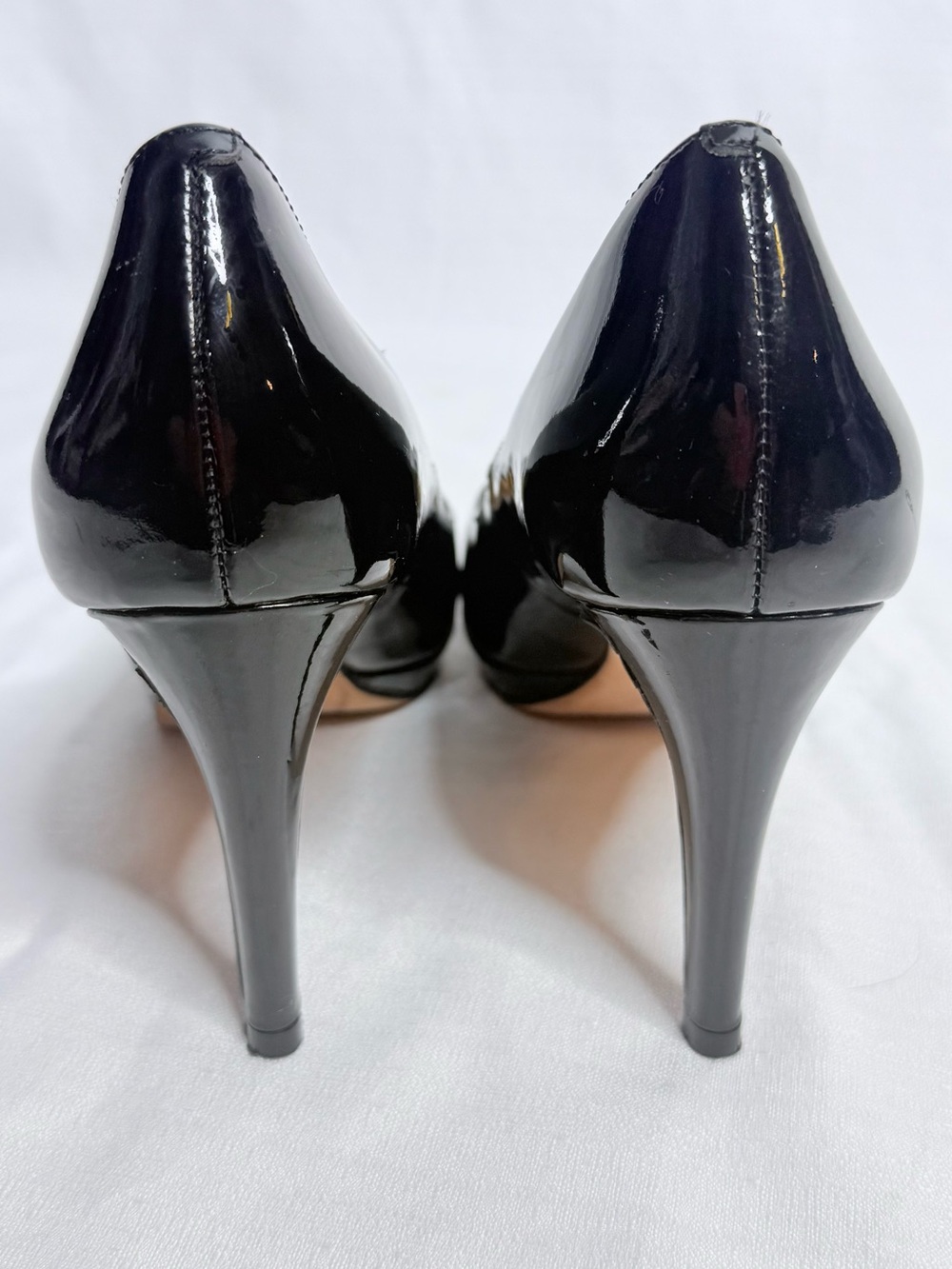 Cole Haan Nike Air Black Patent Leather Platform Pumps Heels Women’s 6B - Picture 5 of 13